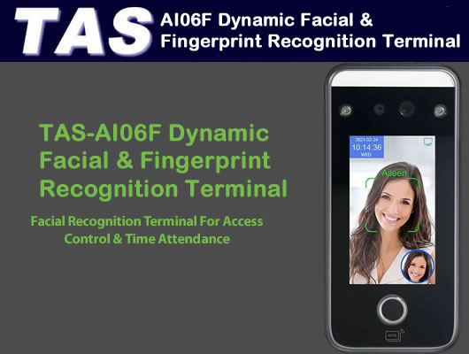 AI06F Dynamic Facial & Fingerprint Recognition Clocking System Terminal